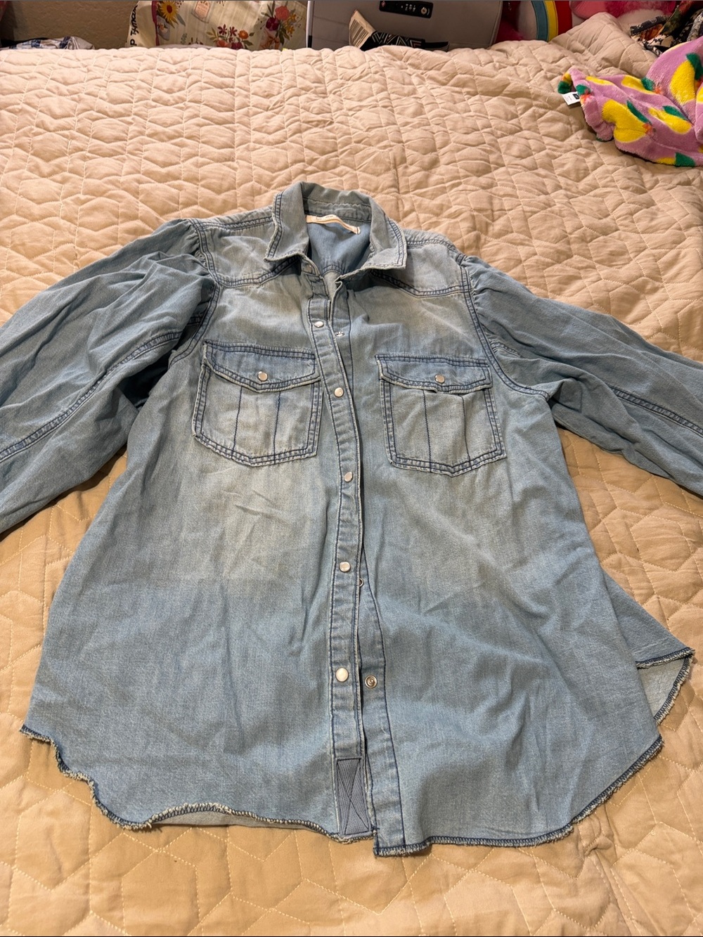 Free People button down denim shirt XL